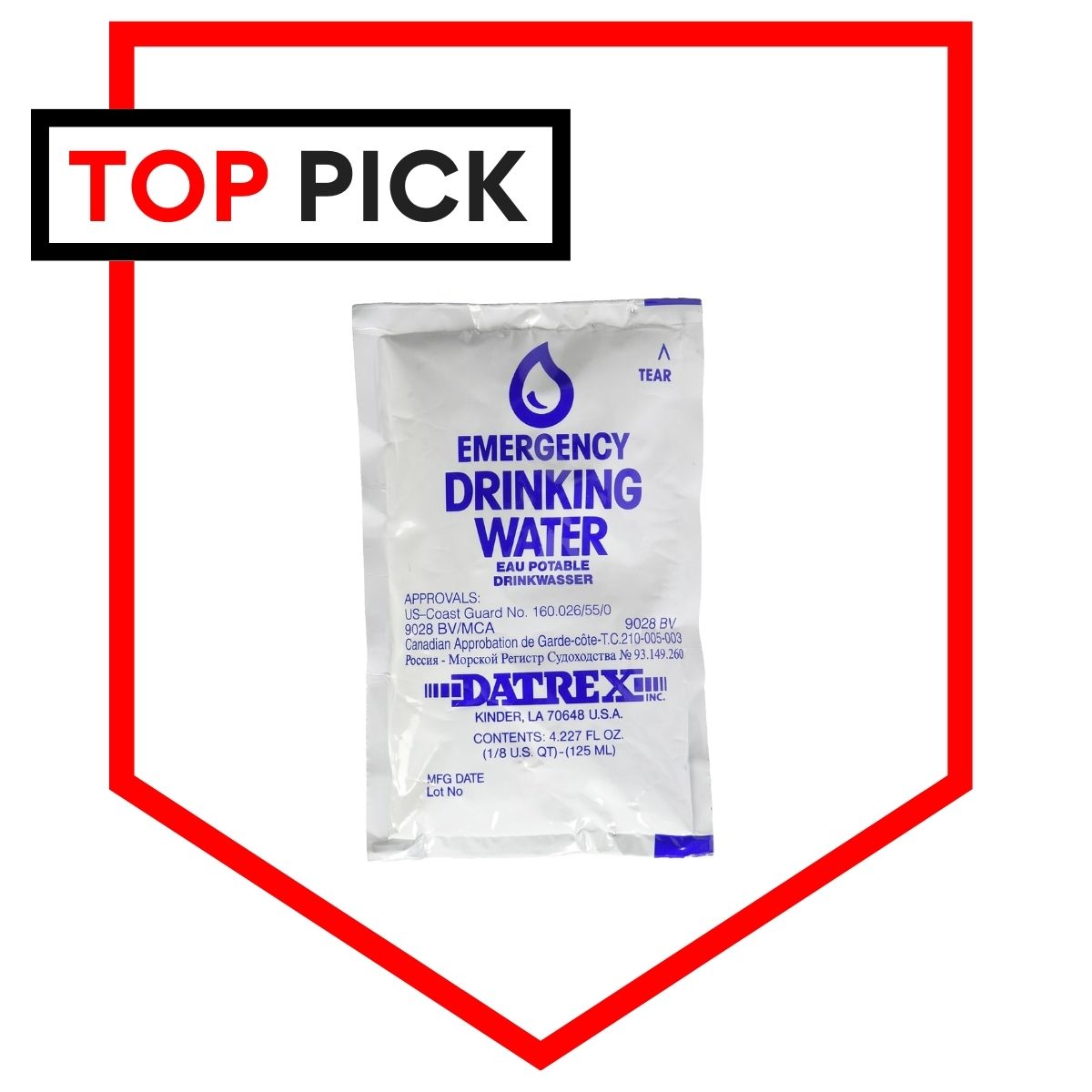 Datrex Emergency Drinking Water Pouches