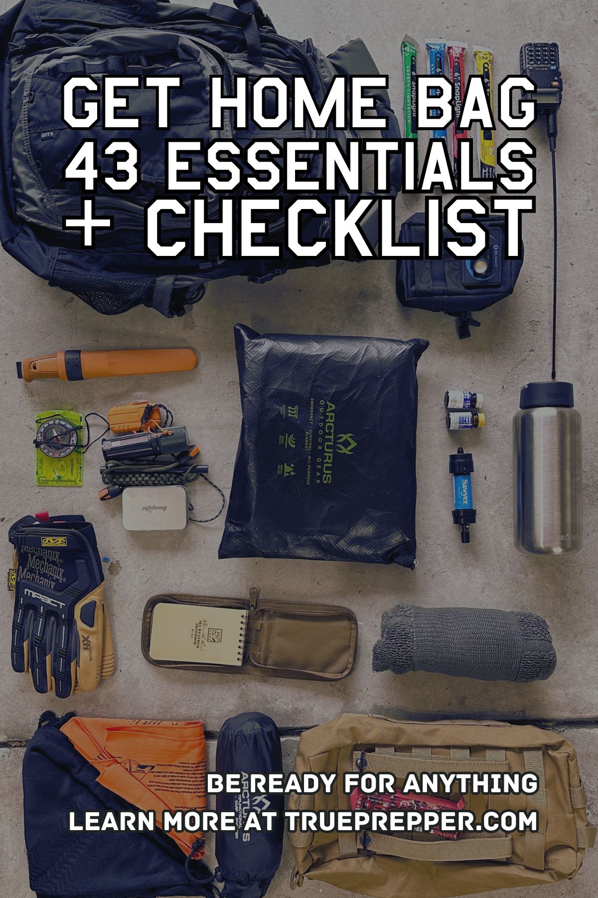 Get Home Bag 43 Essentials and Checklist