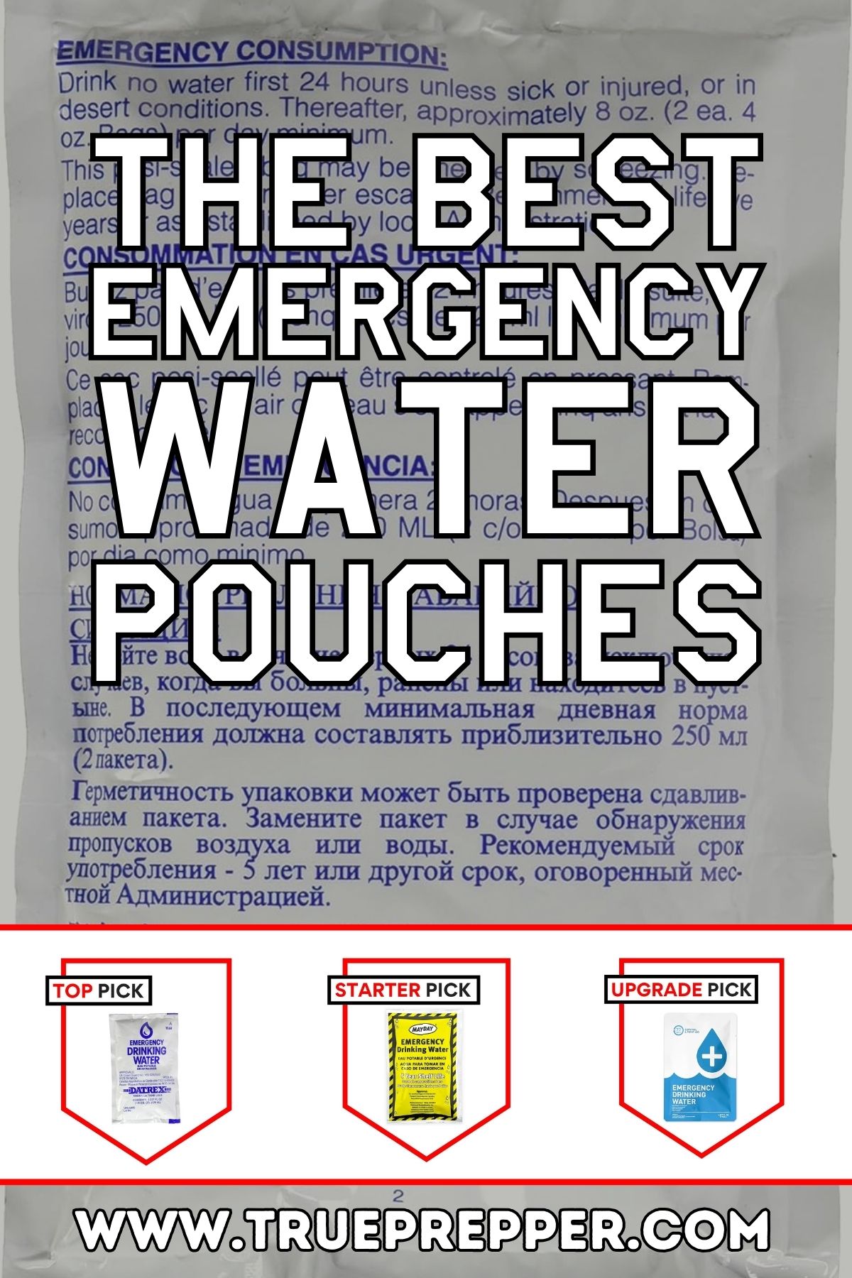 The Best Emergency Water Pouches