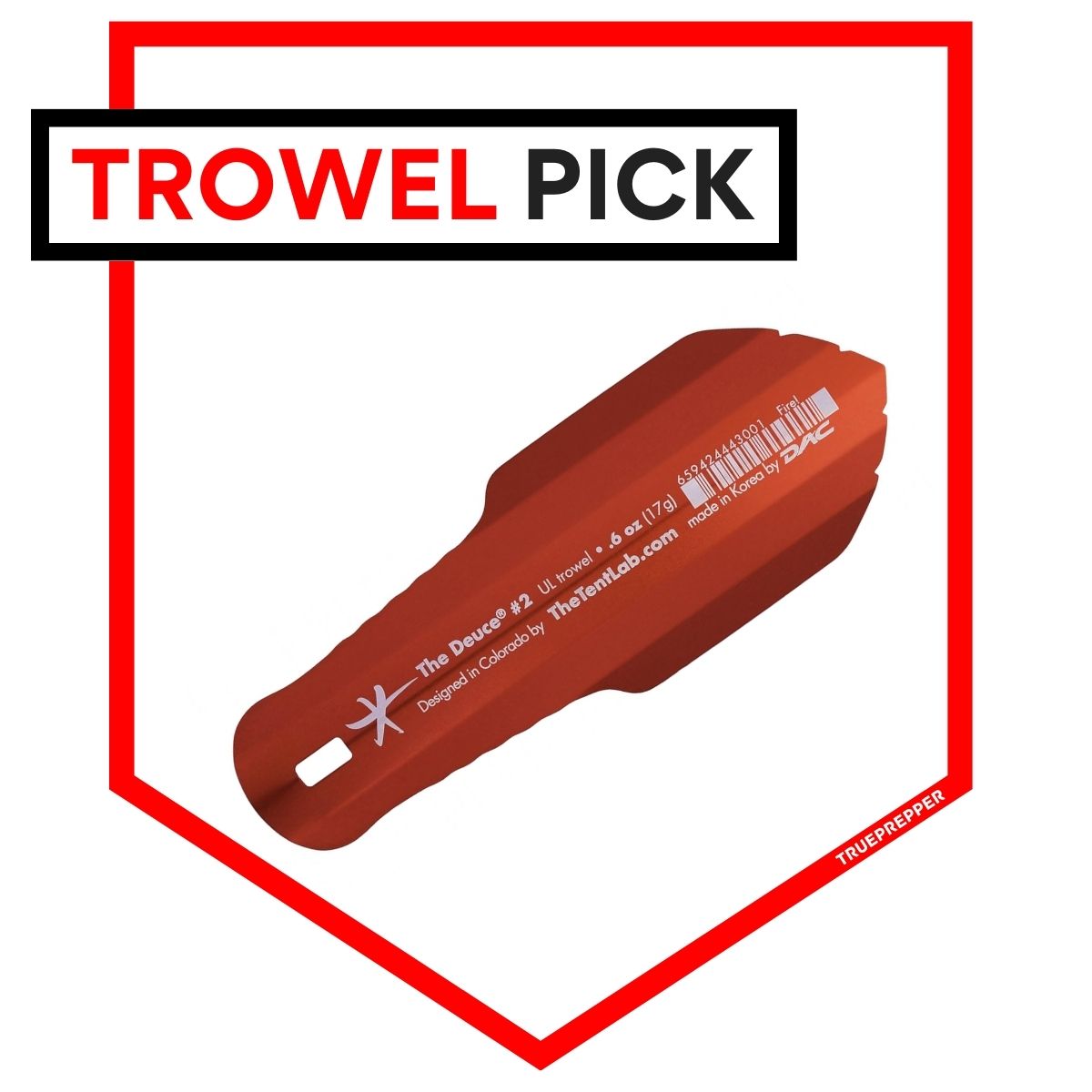 The Deuce 2 Trowel for Catholes Camping Tents and Lightweight Backpacking